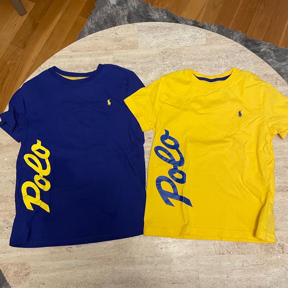 Polo by Ralph Lauren Kids' Cotton Jersey Tees in Blue and Yellow